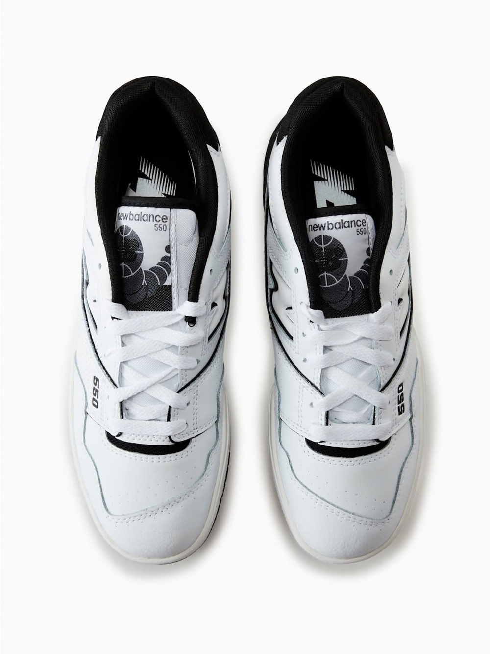 New Balance 550 White and Black Low-Top Sneaker - Picture 2 of 9